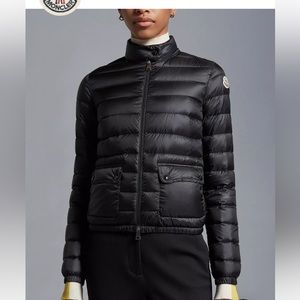 Moncler Lans Short Down Jacket in Black.